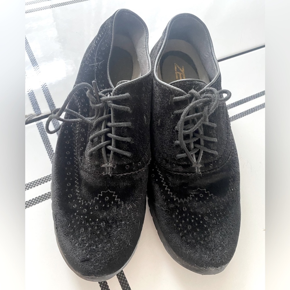 Cole Haan Zerogrand Wingtip Oxford in Black Velvet